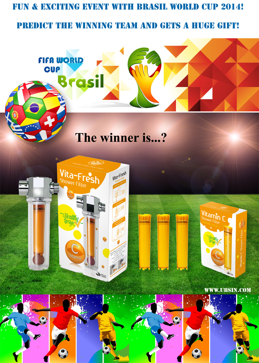 vita fresh shower filter with brasil world cup 2014